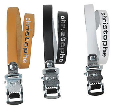 CLEARANCE! Zefal Christophe Leather Toe Straps - 3 colours available