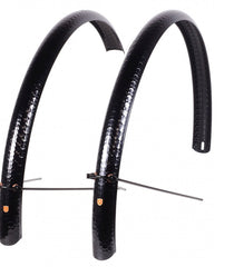 Velo Orange Black (Noir) Hammered Alloy Mudguard set 700C x 45mm wide