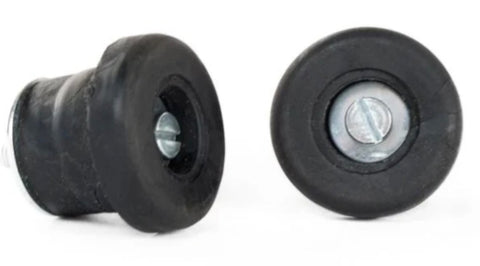 Velox Black Rubber Bar End Plugs (pair)